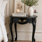 Beautiful Elegant Oval French Provincial End Tables Painted Coal Black from Fusion Mineral Paint