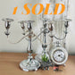 Polished Silver 3 Arm Twisted Candelabra Stand