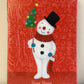 Light-Up Wendy Wiinanen "Happy Always" Red Snowman Stretched Canvas Wall Art