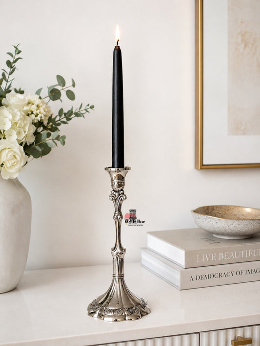 Vintage/antique silver-plated taper candlestick