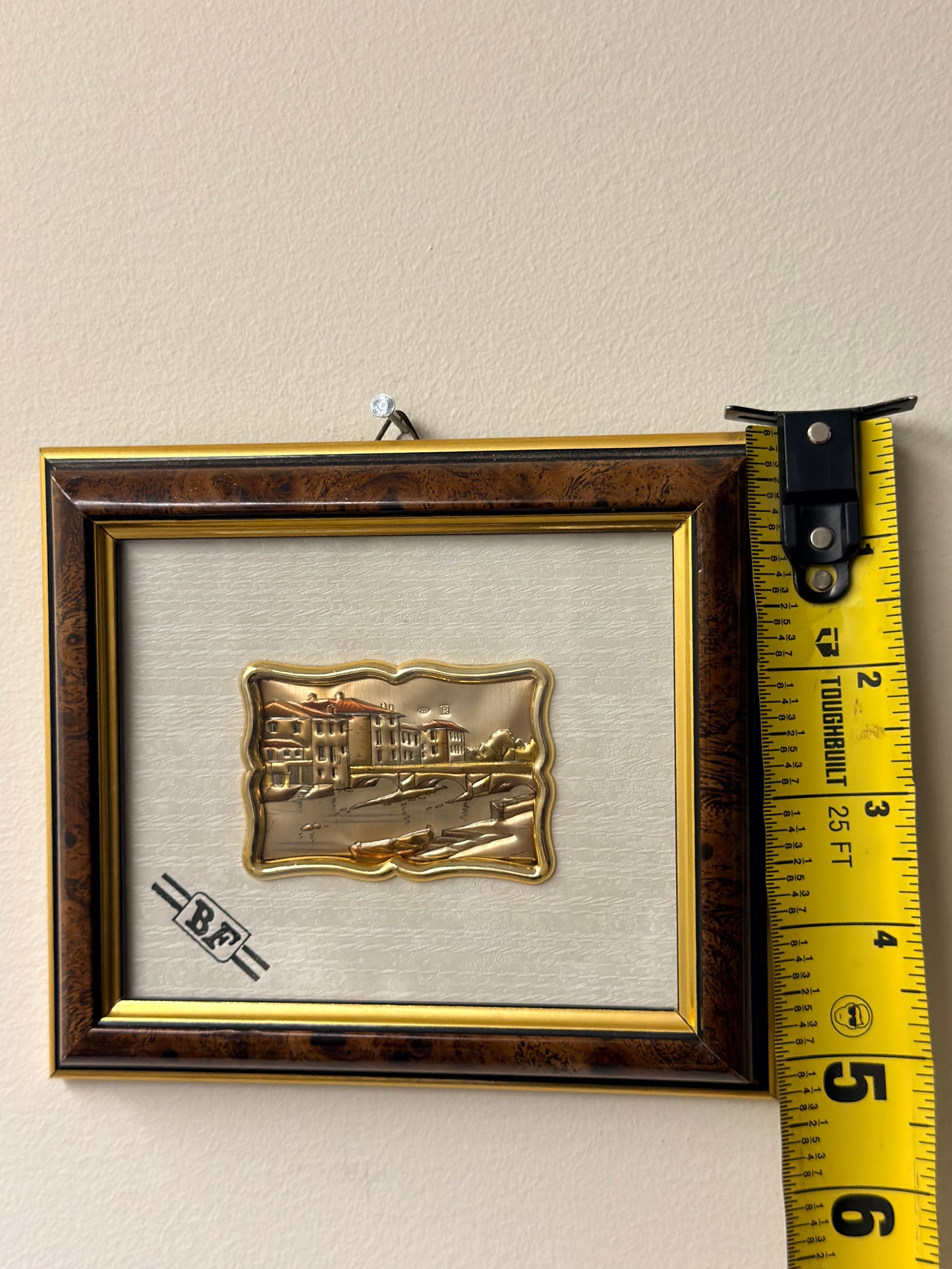 Vintage Sterling Silver Foil Relief Landscape Art