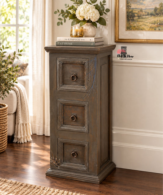 Vintage Three-Drawer Cabinet, One-of-a-Kind Character