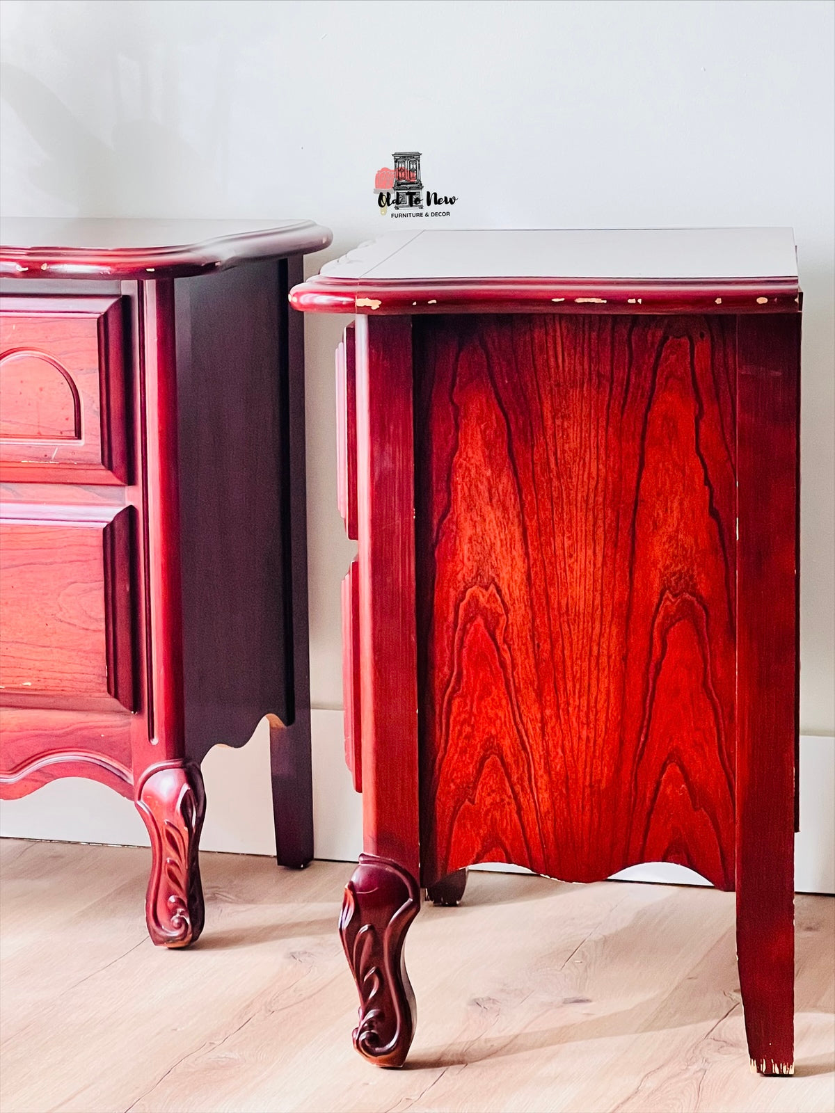 Unfinished French Provincial End Tables, Select Paint Color and Customize These Tables.