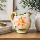 English Country Floral Ceramic Pitcher