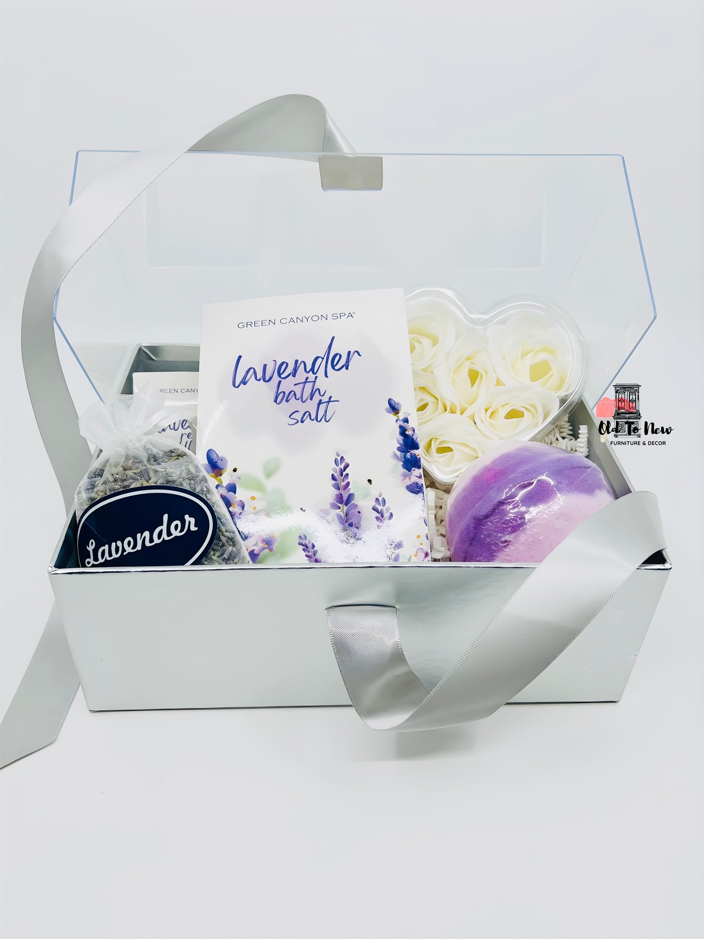 Purple and Silver Lavender Dream Spa Gift Package, Mothers Gift, Birthday Gift, Housewarming Gift, Hostess Gift, Valentines Day Gift, Get Well Soon Gift.