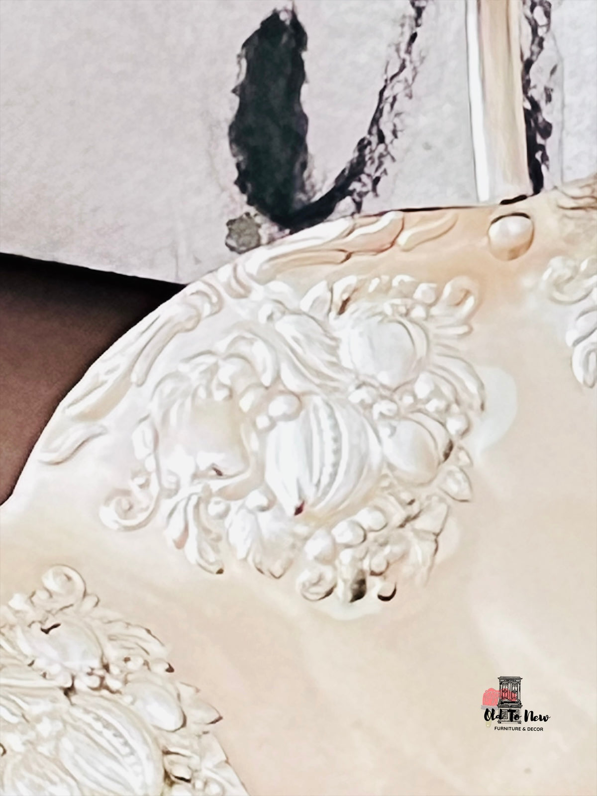 Embossed Floral Design Silver- plated Baket; Old to New Furniture & Decor