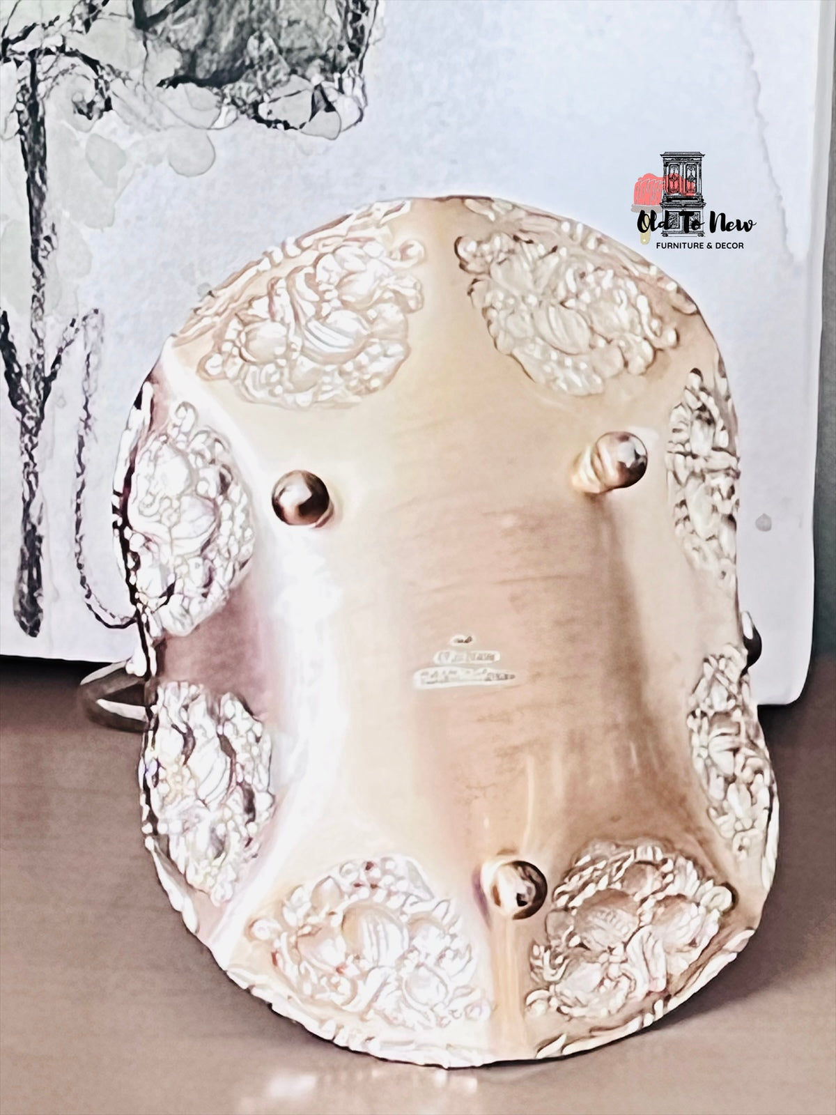 Silver- plated Ornate Basket; old to new furniture & decor