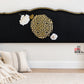 Black and Gold Large Headboard French Provincial Design