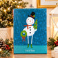 Light-Up Wendy Wiinanen "Let It Snow" Whimsical Snowman Stretched Canvas Wall Art