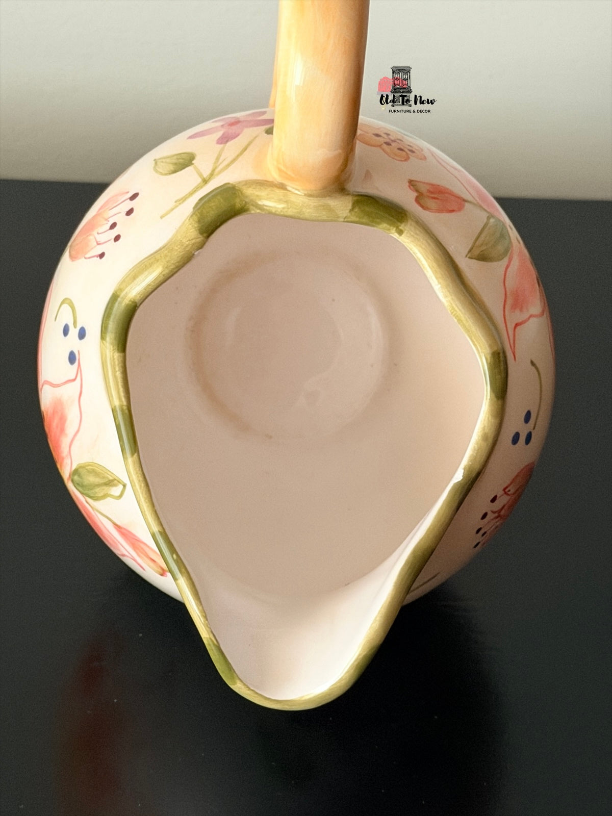 English Country Floral Ceramic Pitcher