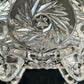 Elegant Vintage Crystal Footed Jewelry & Vanity Bowl