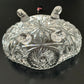 Elegant Vintage Crystal Footed Jewelry & Vanity Bowl