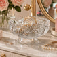Elegant Vintage Crystal Footed Jewelry & Vanity Bowl