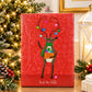 Light-Up Wendy Wiinanen "Deck the Halls" Reindeer Stretched Canvas Wall Art