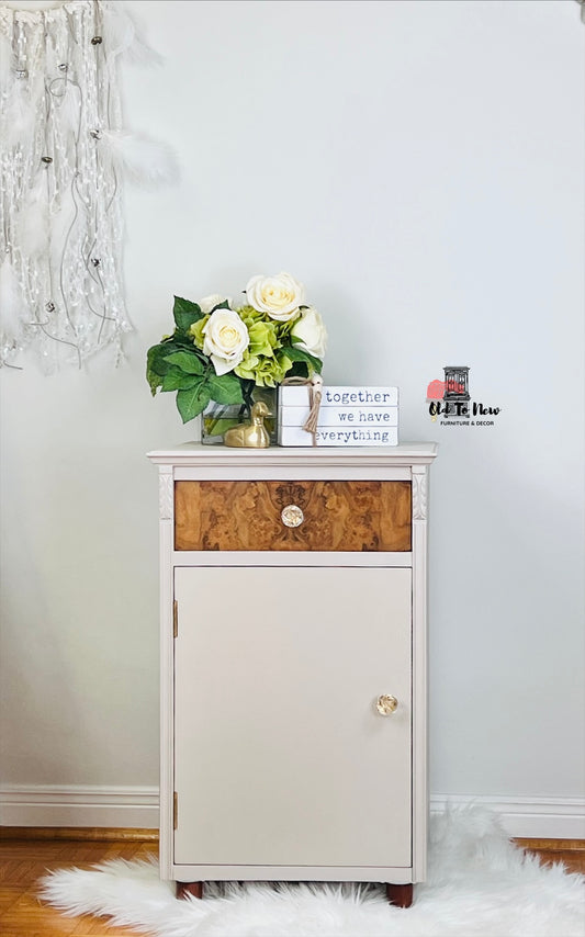 Beige Storage Cabinet, Old to New Furniture & Decor. 