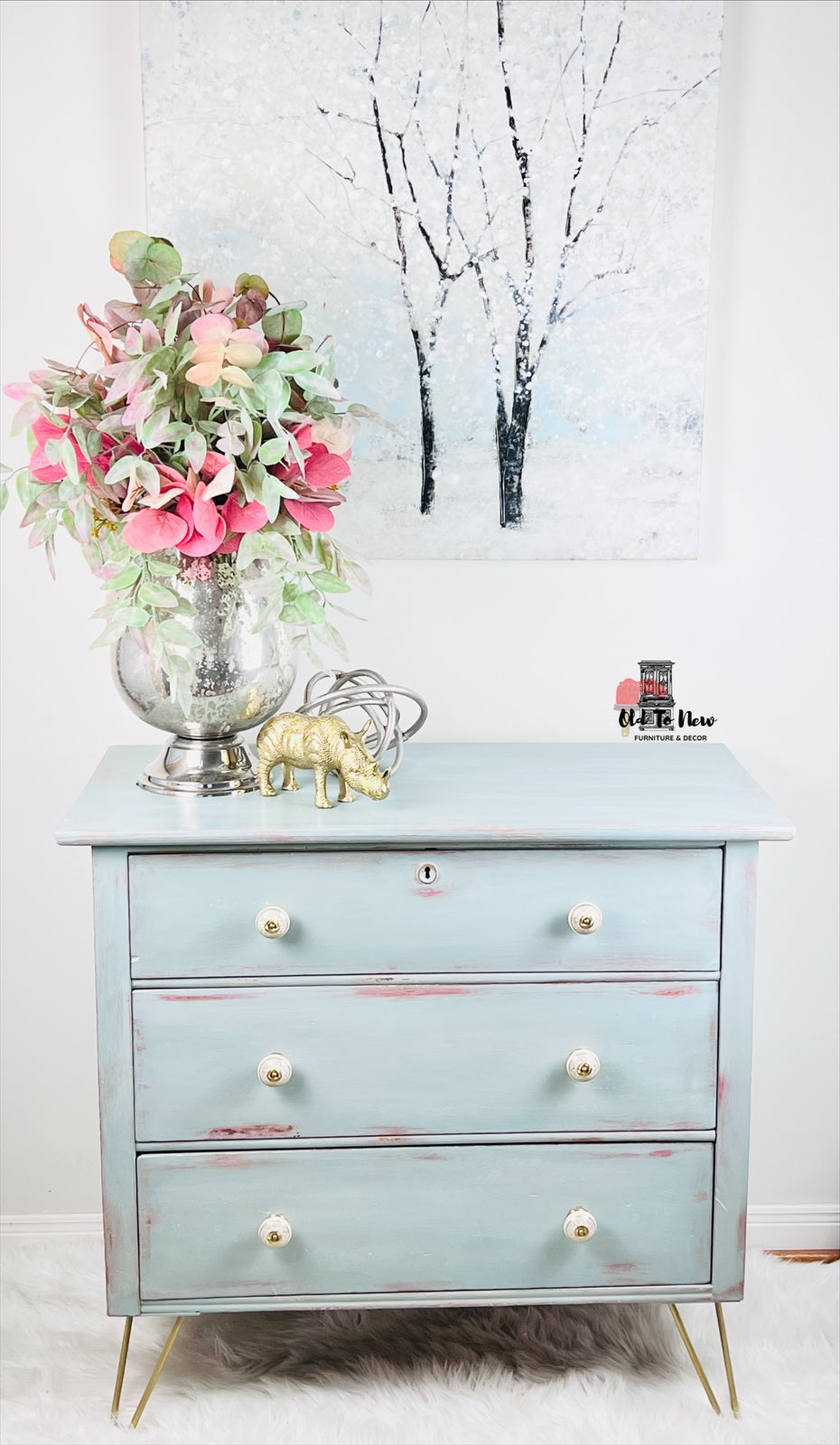 Stunning Refinished Vintage Antique Sideboard Chalk Painted Light Blue Old to New Furniture Stunning Refinished Vintage Antique Sideboard Chalk Painted Light Blue Old to New Furniture