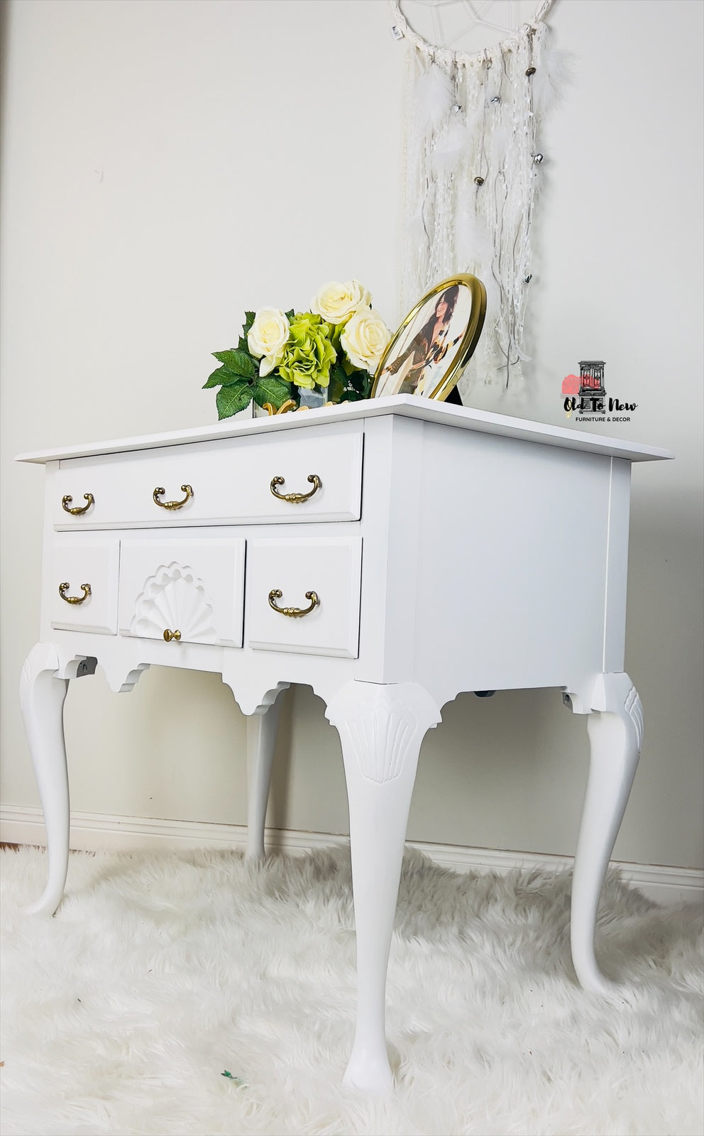 Entryway Sideboard Painted White