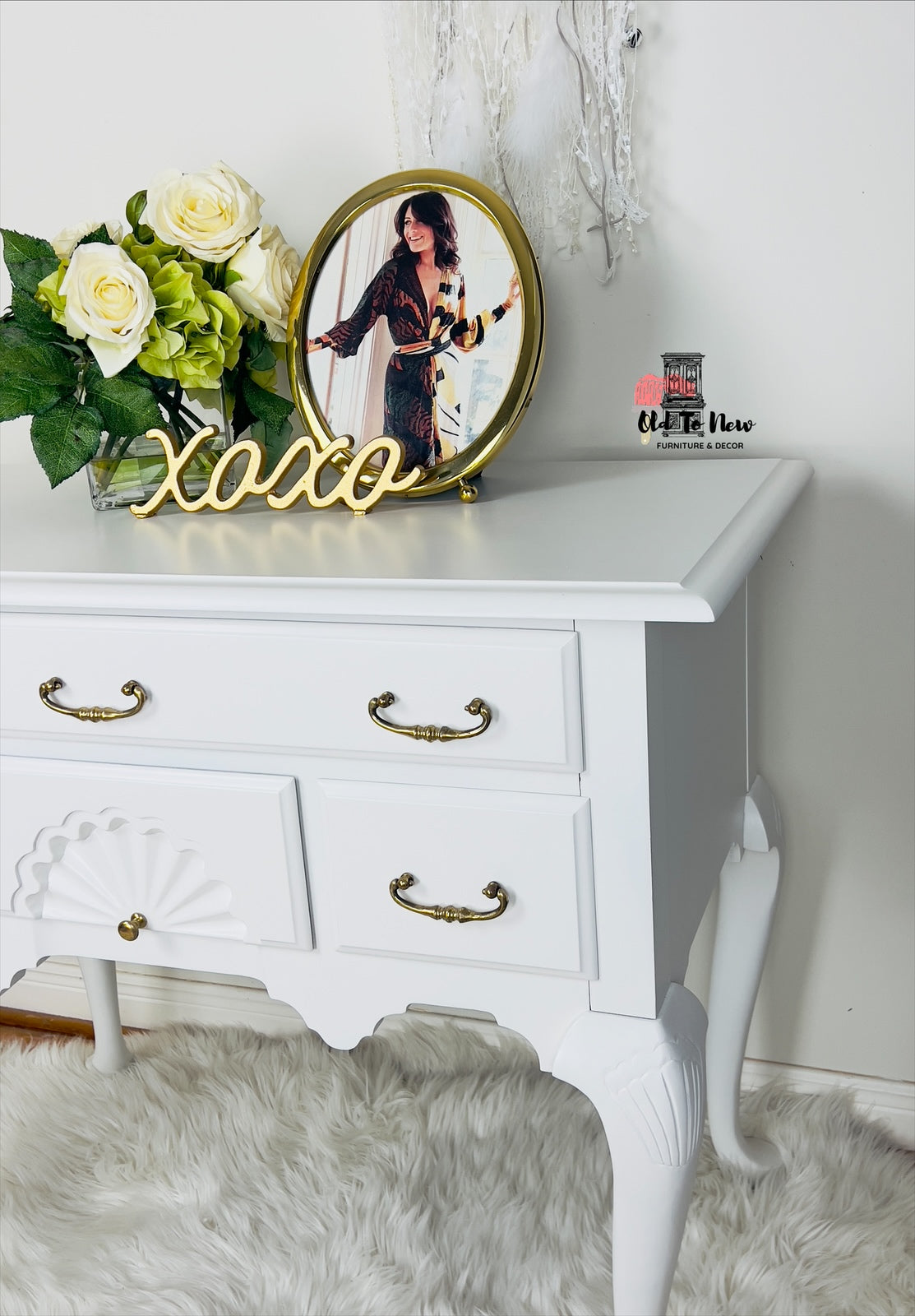 Entryway Sideboard Painted White