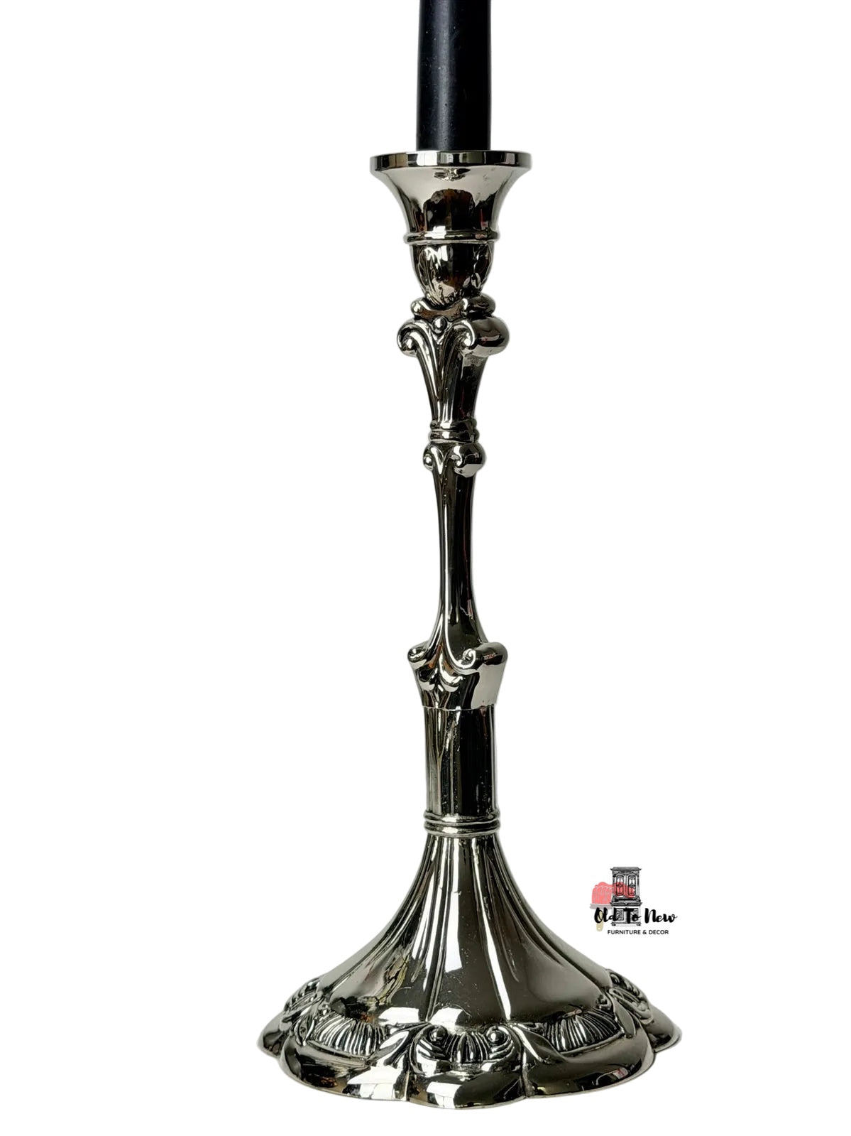 Vintage/antique silver-plated taper candlestick