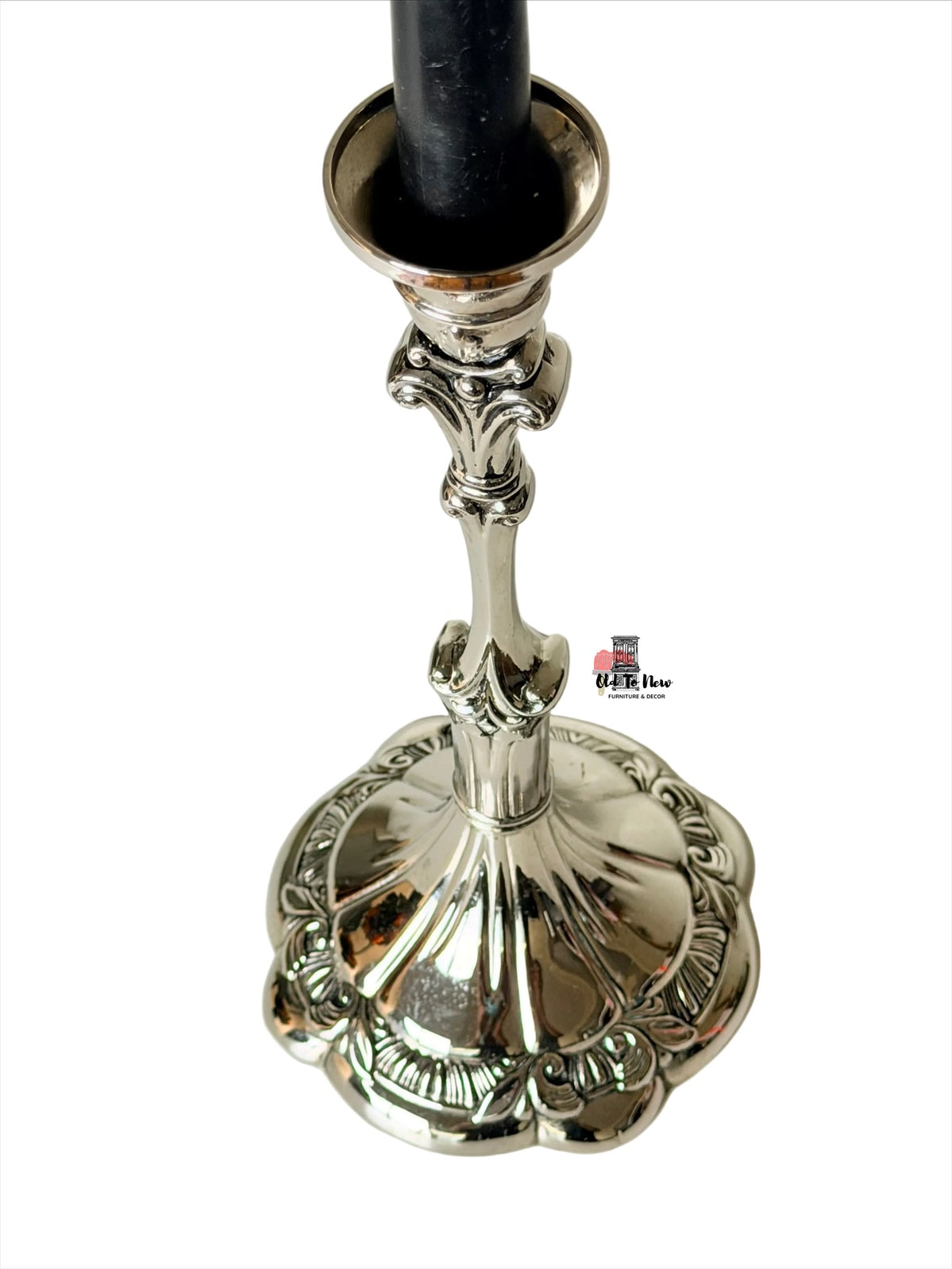 Vintage/antique silver-plated taper candlestick