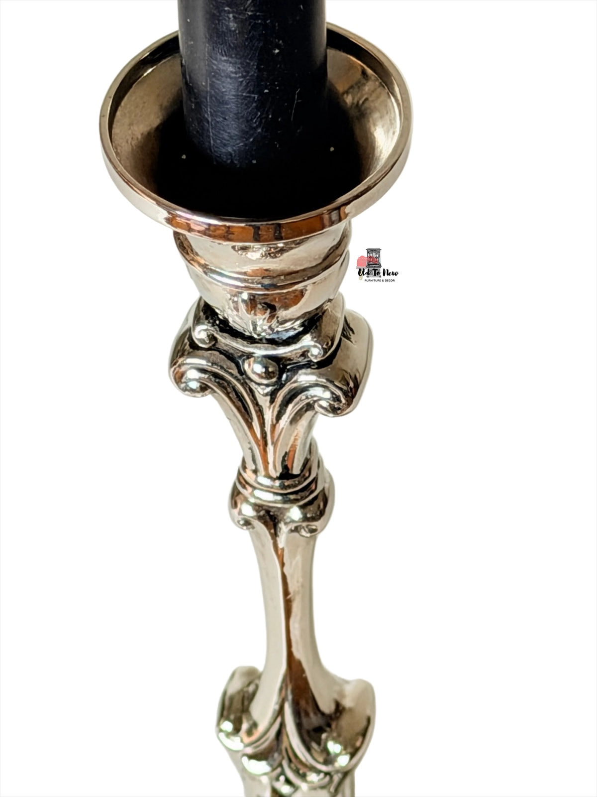 Vintage/antique silver-plated taper candlestick