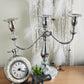 Polished Silver 3 Arm Twisted Candelabra Stand