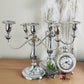 Polished Silver 3 Arm Twisted Candelabra Stand