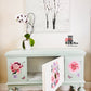 Refinished Sideboard with Floral Transfer; Old to New Furniture & Decor
