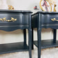 Antique French Provincial Painted Charcoal Grey "Ash, Fusion Mineral Paint". Old to New Furniture & Decor