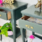 Old to New Furniture & Decor; Green French Provincial End Tables, Home Decor
