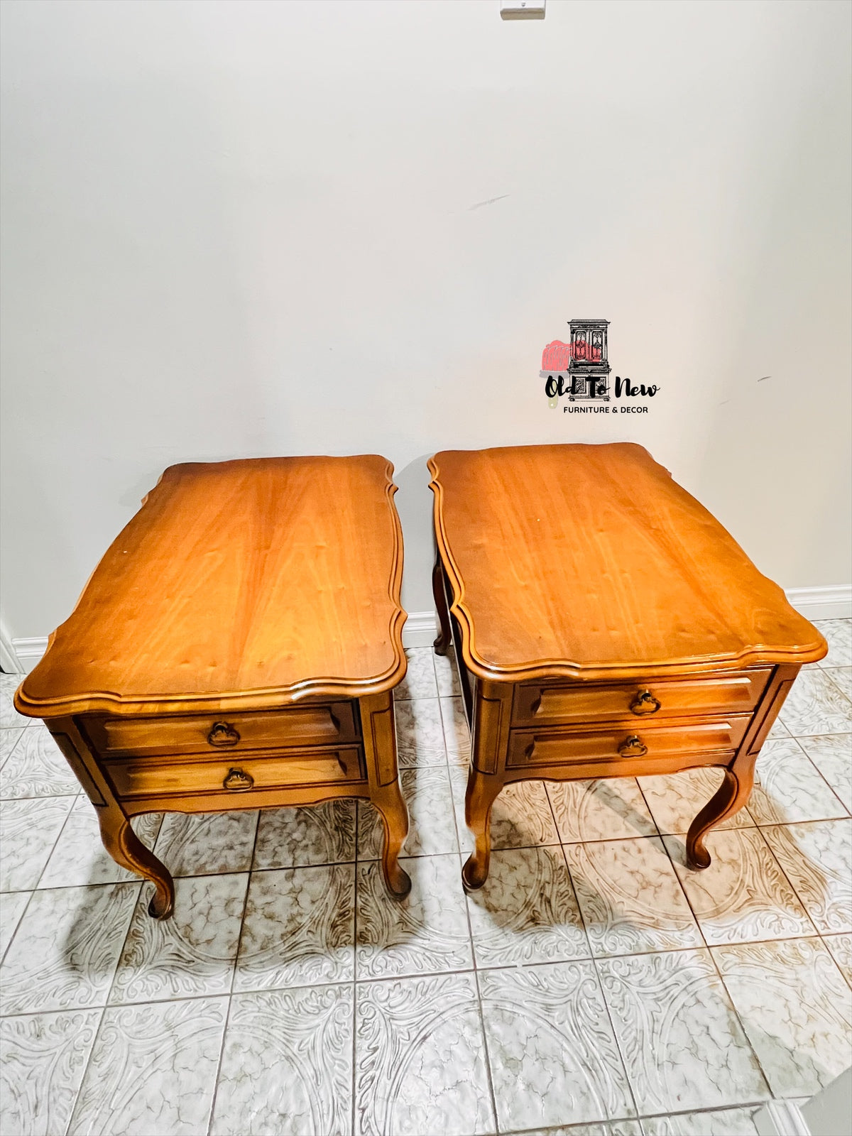 Unfinished French Provincial End Tables; Choose Your Paint Color and Customize These Wood End Tables.