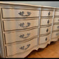 Luxurious Black and Silver 9 Drawer Dresser Painted with Coal Black from Fusion Paints