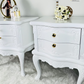 White Ornate End Tables; Old to New Furniture & Decor