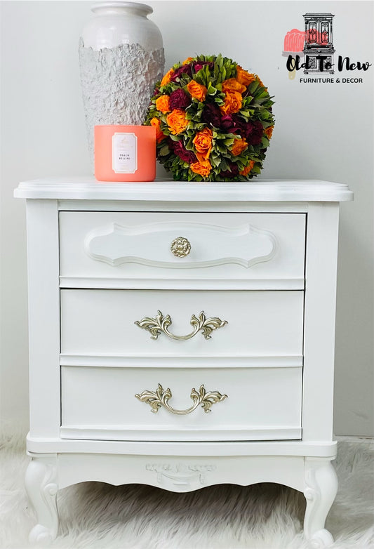White French Provincial End Table 