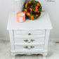 Pretty White White Side Table Painted With Annie Sloan Chalk Paint