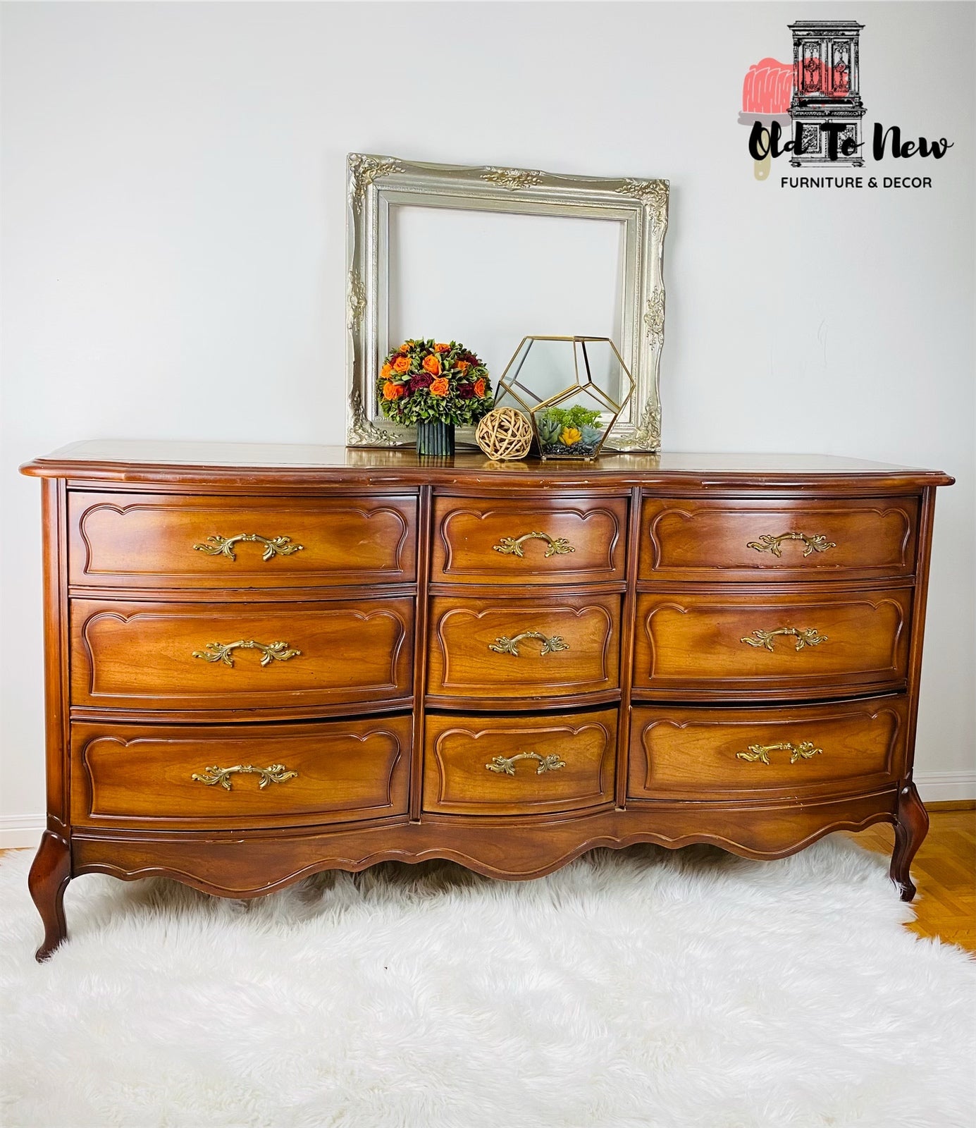 Gorgeous Antique 9 Drawer French Provincial Dresser; Choose Your Color and Customize This Dresser