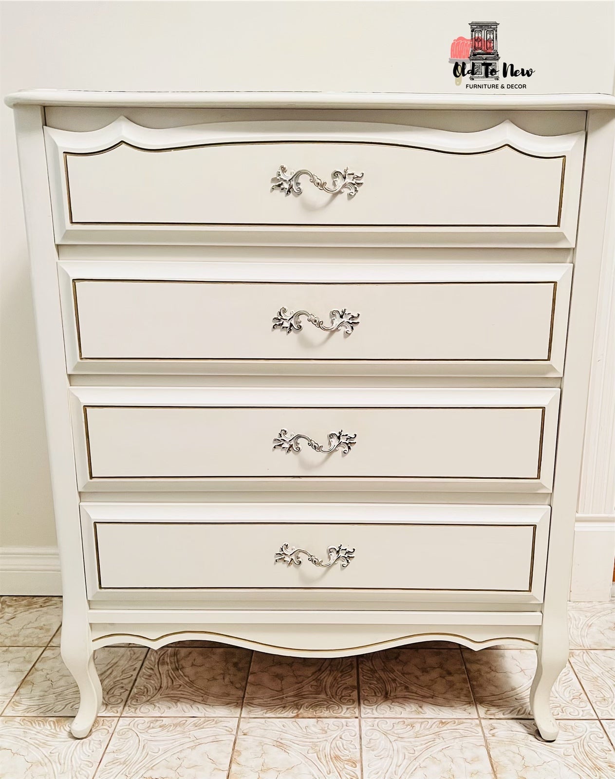 French Provincial 4 Drawer Baronet Dresser; Choose Paint Color and Customize This Dresser.