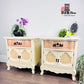 Beige French Provincial Rattan Side Tables Toronto Home Decor