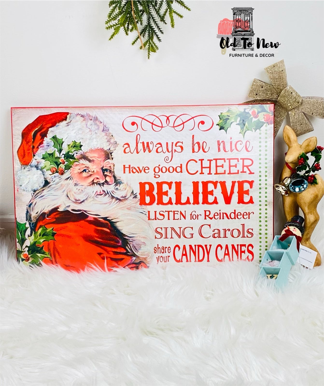 Christmas Decor, Santa Christmas Wall Picture