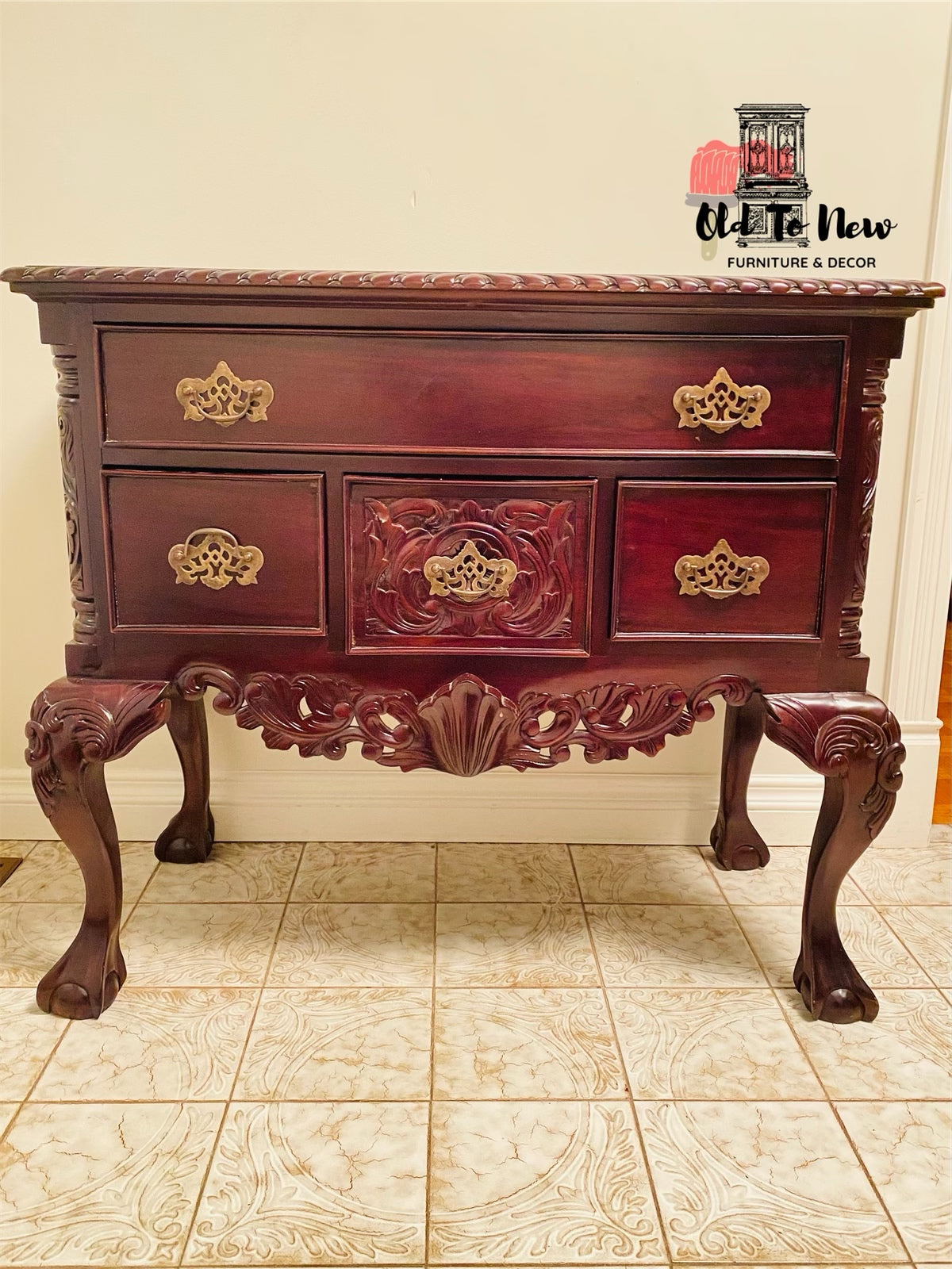 Stunning Antique Wood Furniture Available for Purchase; Choose Paint Color and Customize This Compact Sideboard Entryway Storage Unit.
