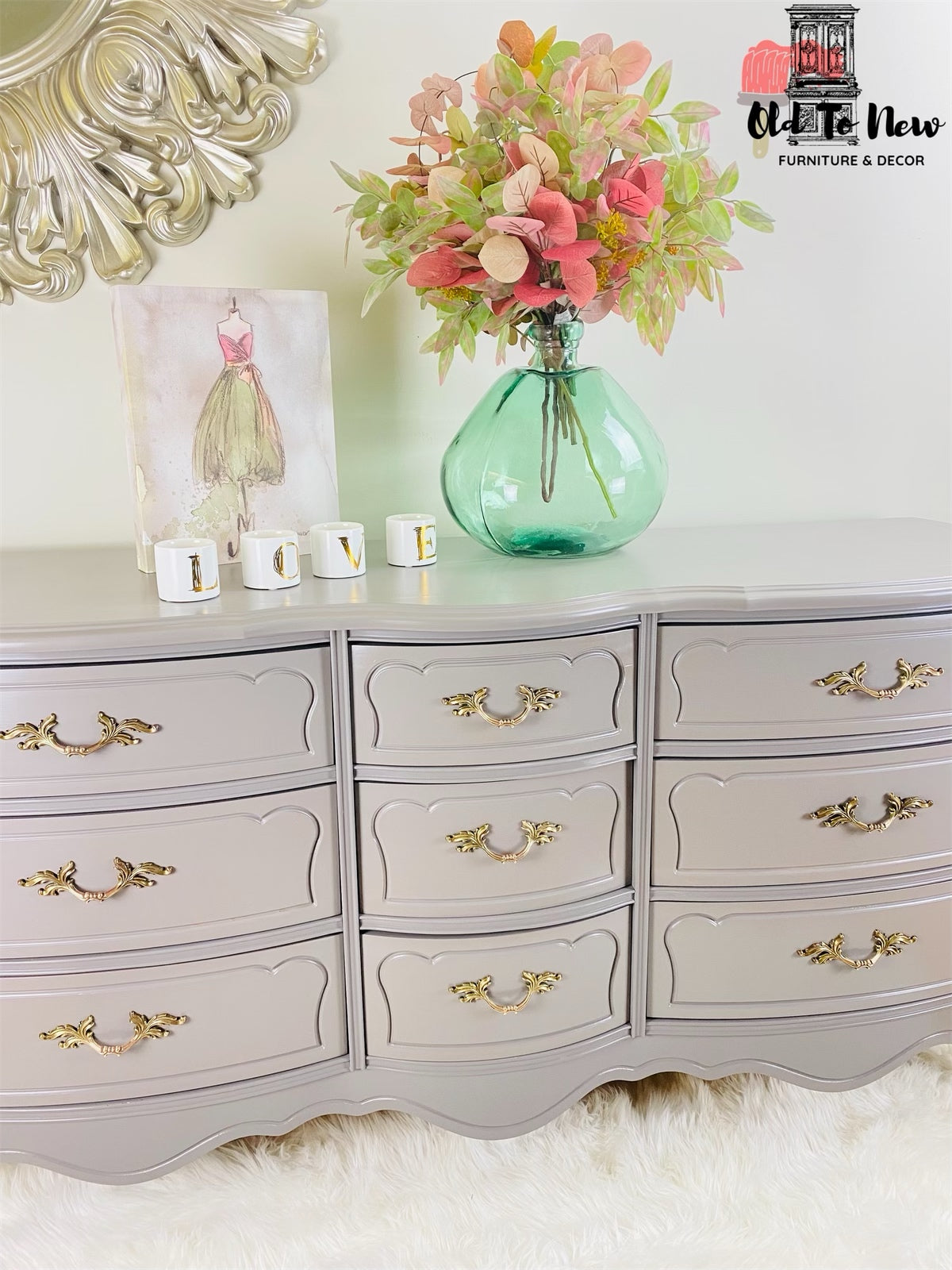 Grey French Provincial Dresser