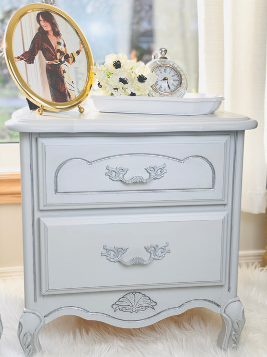 Stunning painted French Provincial Nightstand, End Tables