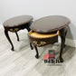 Unfinished Antique French Provincial Oval End Tables; Choose Paint Color And Customize These End Tables