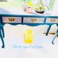 Refinished Entry, Hall Way Table Painted Blue