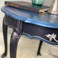 Blue & Silver French Provincial End Table