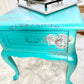 Stunning Beachy Turquoise End Table