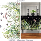 Hokus Pokus Transfer - Marvelous Gardens Furniture Transfer Green floral garden with butterflies
