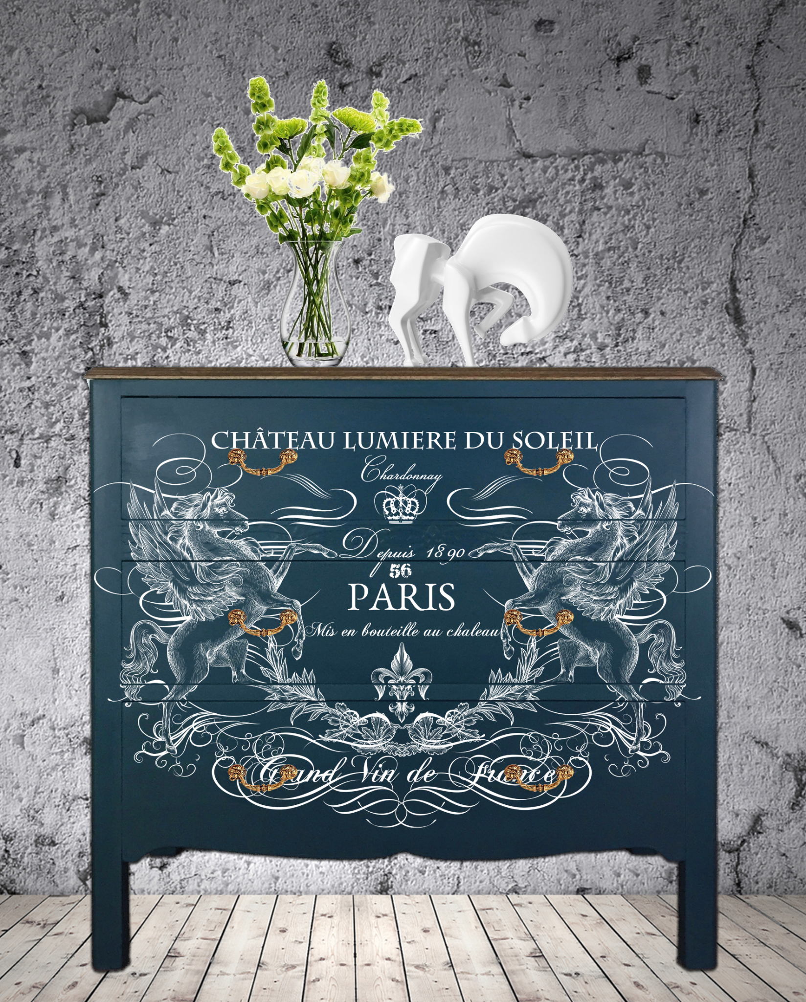 Hokus Pokus Transfer - Chateau Lumiere (white) Furniture Transfer