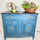 Gorgeous Refinished French Provincial Sideboard Painted a Beautiful Blue Color