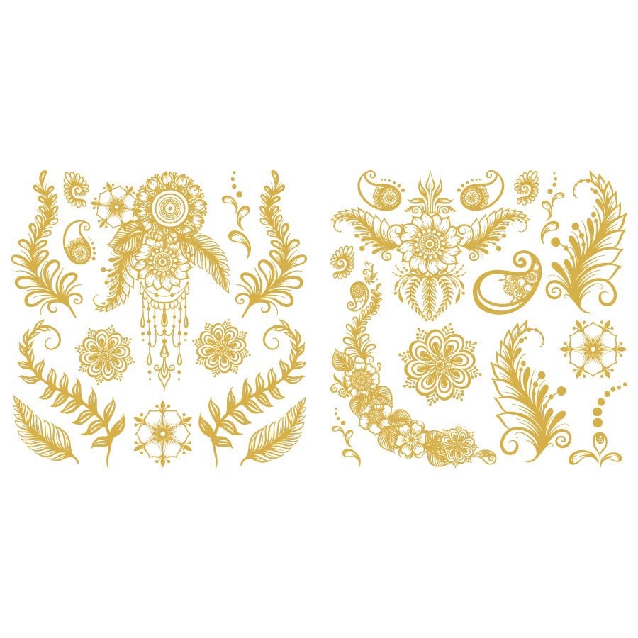 Hokus Pokus; Metallic Gold Foils – Namaste – 2 Sheets, Old to New Furniture & Decor